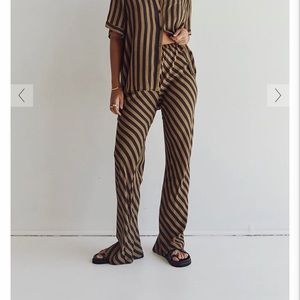 Dissh CLEMENCE MOSS STRIPE BIAS CUT PANT Size US 8